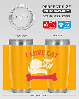 i love cat Style 55#- cat- Tumbler