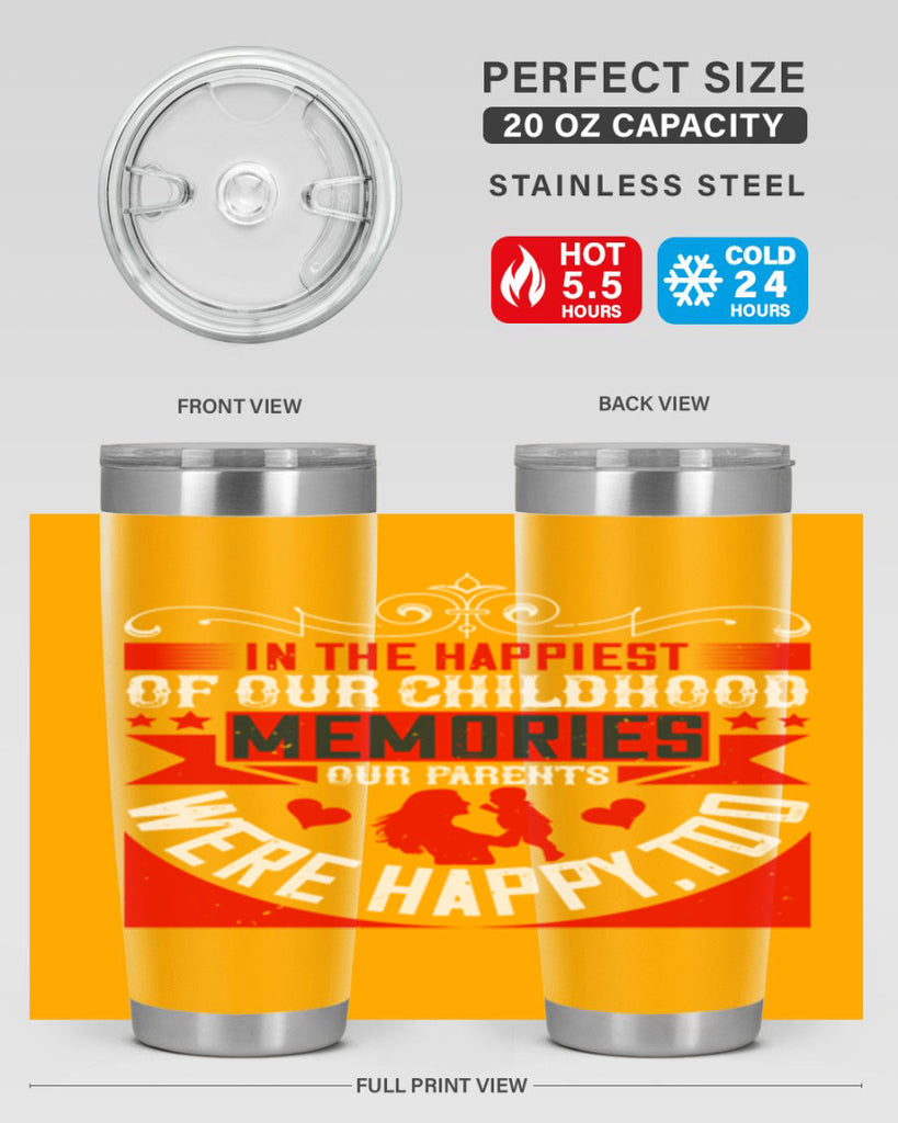 in the happiest of our childhood memories our parents were happy too 45#- Parents Day- Tumbler