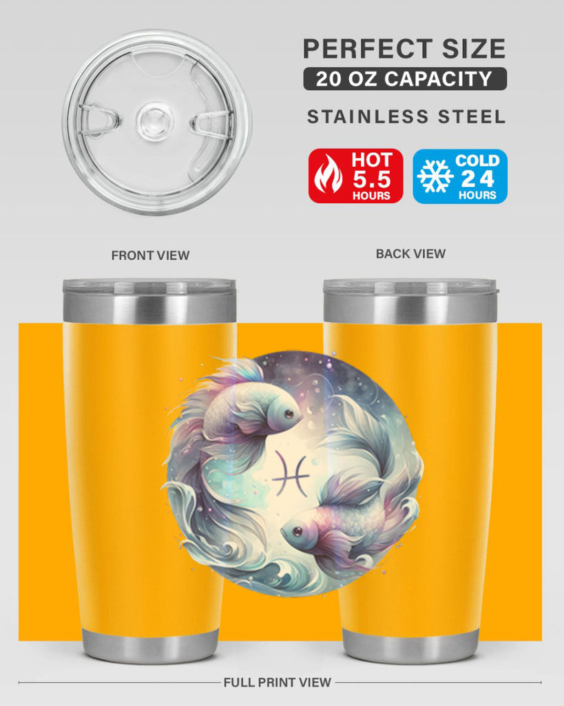 pisces 349#- zodiac- Tumbler