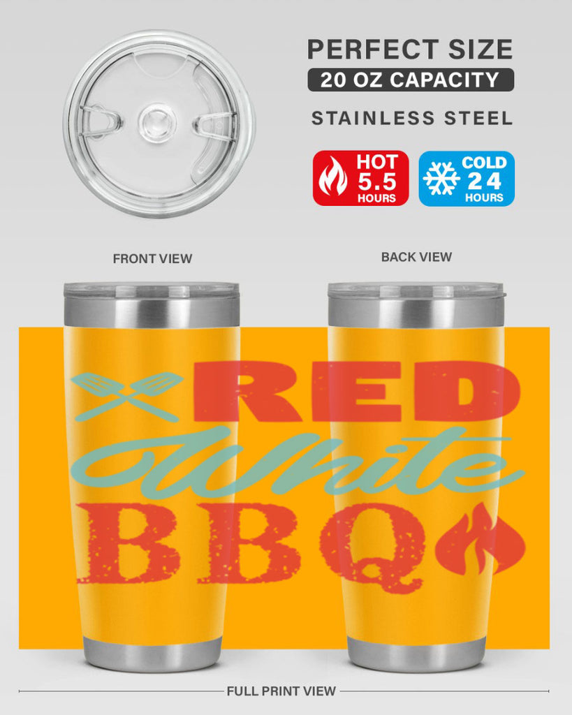red white bbq 15#- bbq- Tumbler