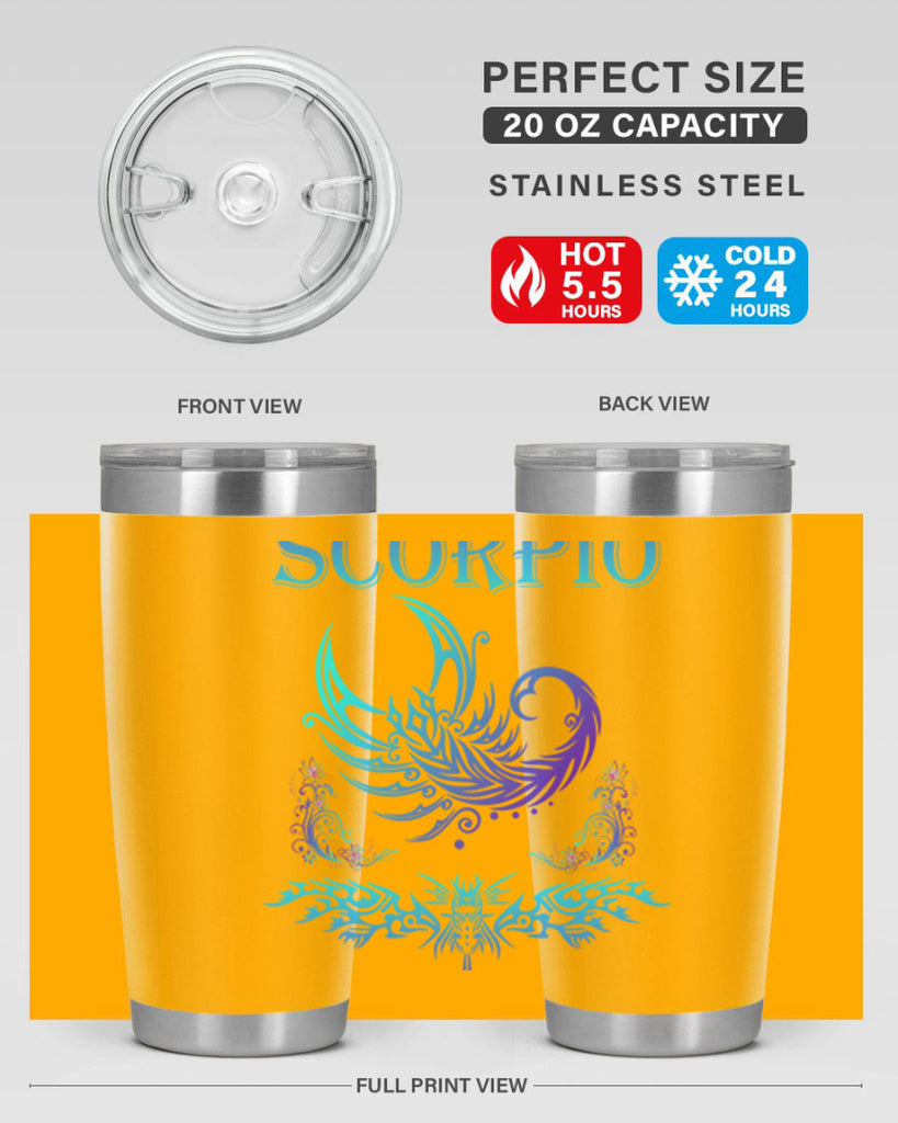scorpio 449#- zodiac- Tumbler