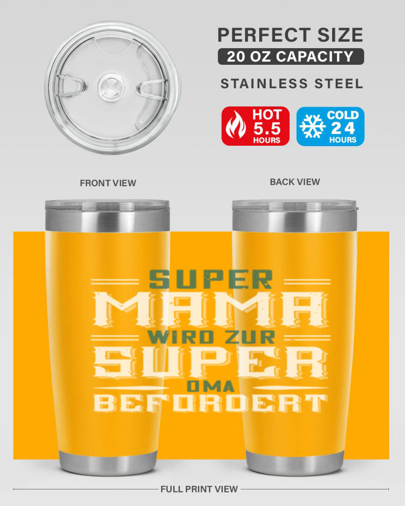 super mama wird zur 9#- grandpa - papa- Tumbler