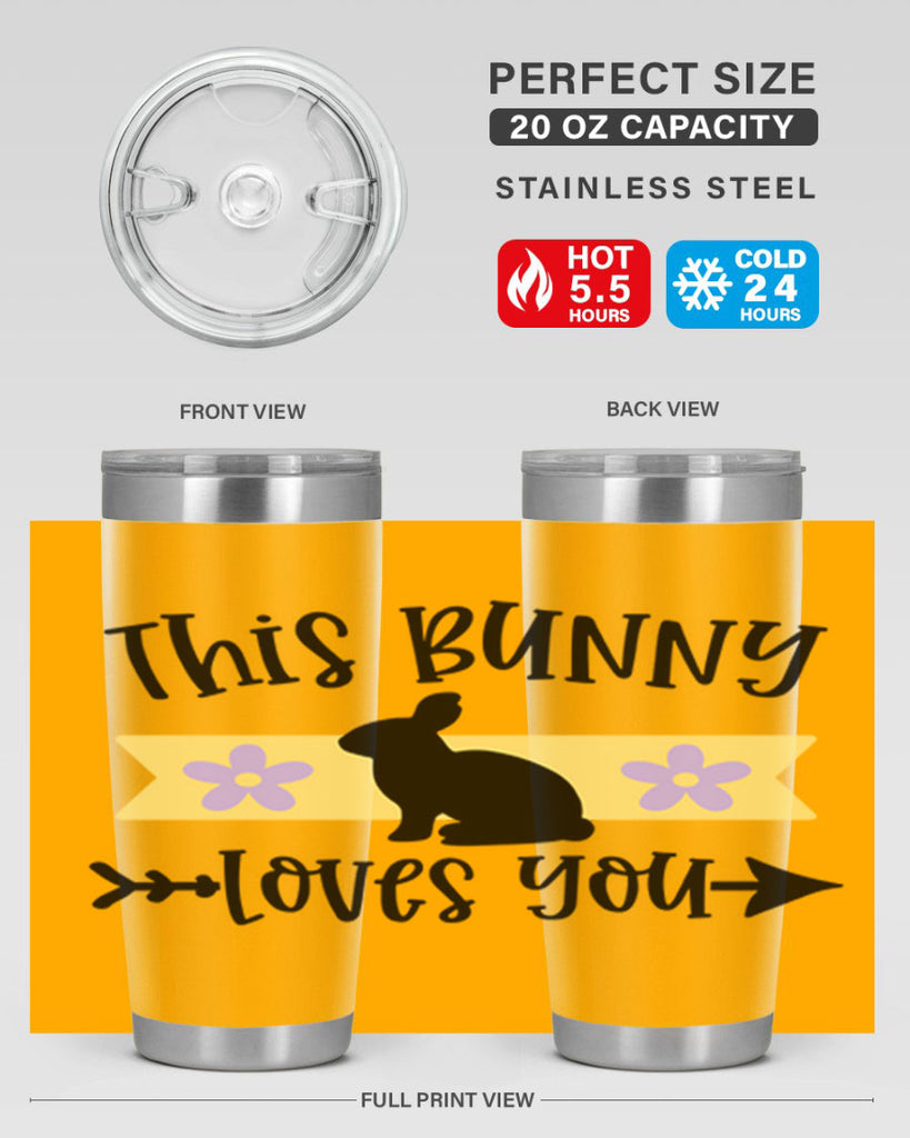 this bunny loves you 10#- easter- Tumbler
