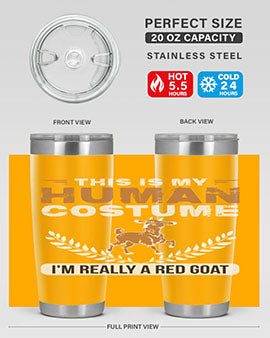 this is my human costume im really a red goat Style 1#- goat- Tumbler