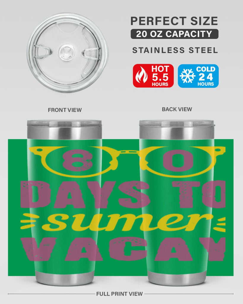 8 days to sumer vacay 1#- 100 days of school- Tumbler