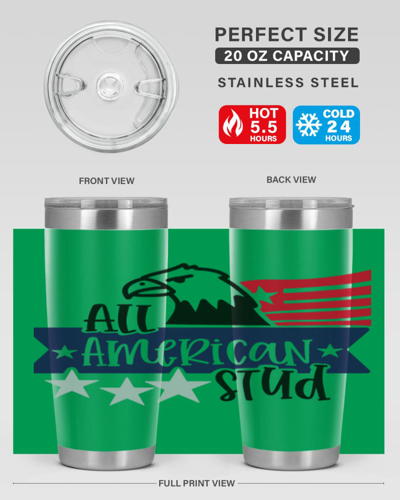 All American Stud Style 142#- Fourt Of July- Tumbler