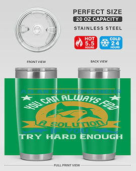 As an entrepreneur you can always find a solution if you try hard enough Style 96#- shark  fish- Tumbler
