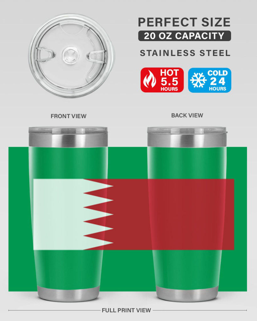 Bahrain 185#- world flags- Tumbler