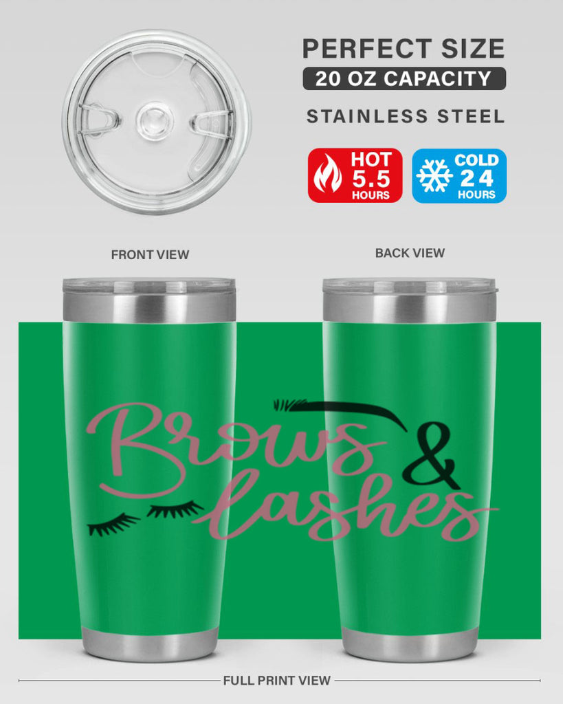 Brows Lashes Style 122#- make up- Tumbler