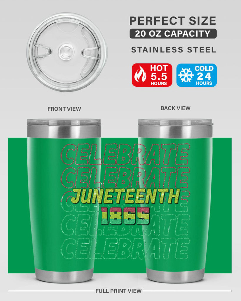 Celabrate Juneteenth Since 1865 Png 18#- Juneteenth- tumbler