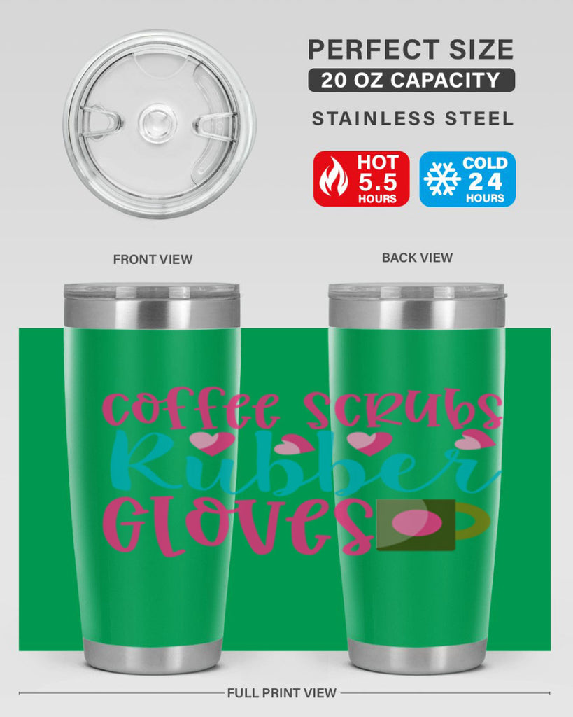 Coffee Scrubs Rubber Gloves Style Style 208#- nurse- tumbler