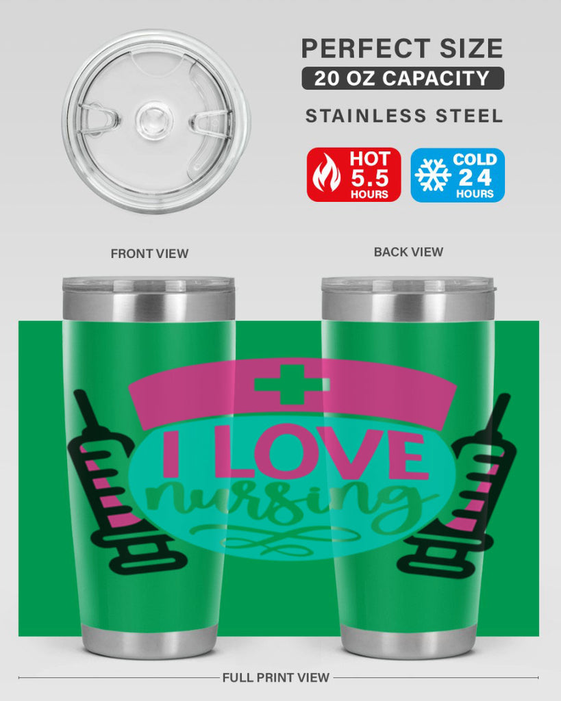 I Love Nursing Style Style 172#- nurse- tumbler