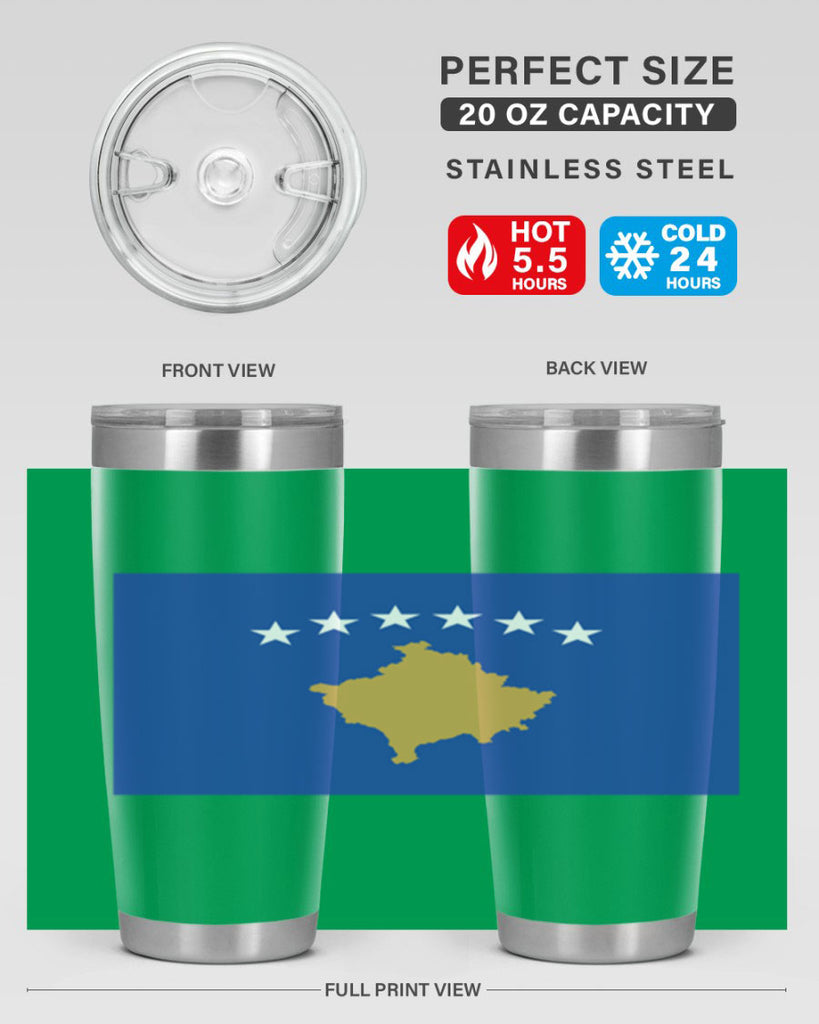 Kosovo 108#- world flags- Tumbler