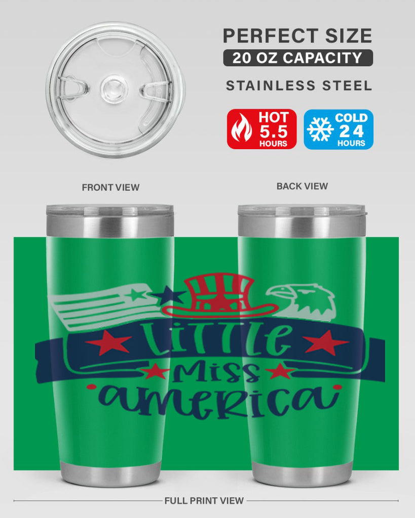 Little Miss America Style 162#- Fourt Of July- Tumbler