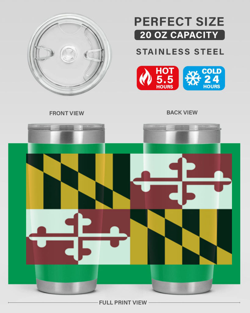 Maryland 32#- Us Flags- Tumbler
