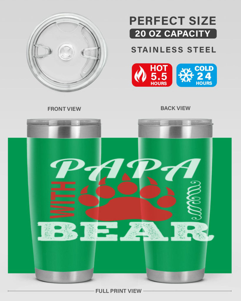 PAPA WITH 110#- grandpa - papa- Tumbler