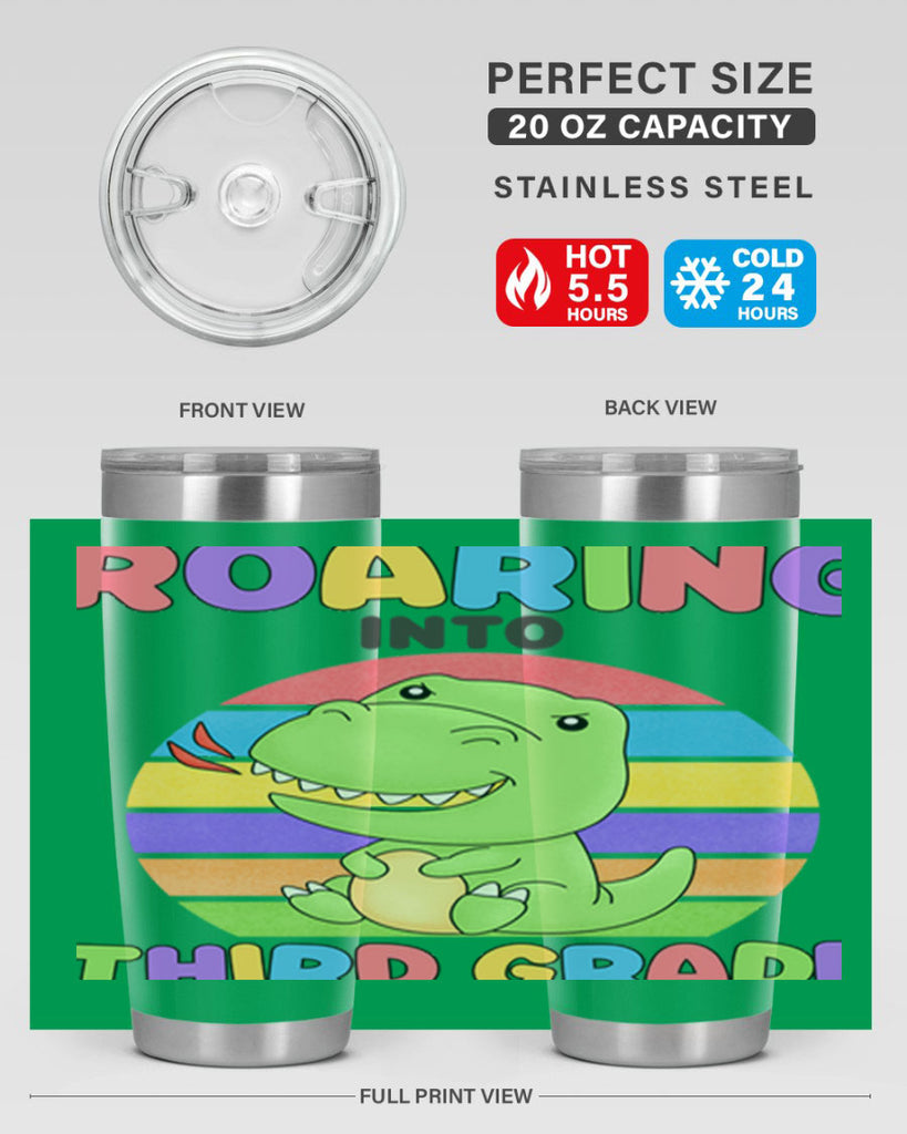 Roaring to 3rd Grade Trex 23#- 3rd grade- Tumbler