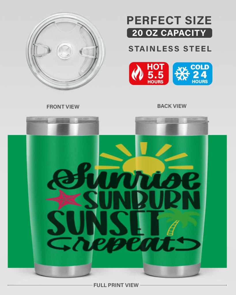 Sunrise Sunburn Sunset Repeat Style 16#- summer- Tumbler