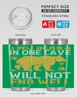 Two bears in one cave will not end well 39#- Bears- Tumbler