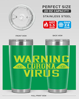 Warning Corona Virus Style 17#- corona virus- Tumbler