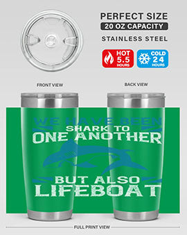 We have been shark to one another but also lifeboat Style 6#- shark  fish- Tumbler