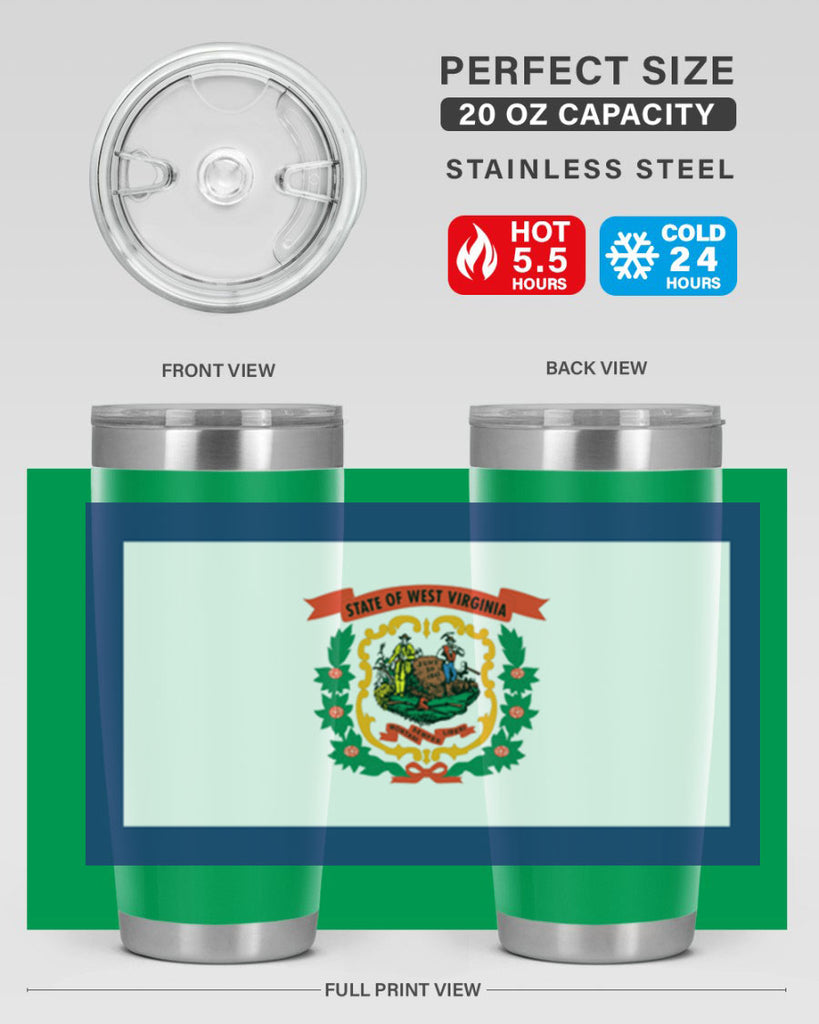West Virginia 3#- stateflags- Tumbler