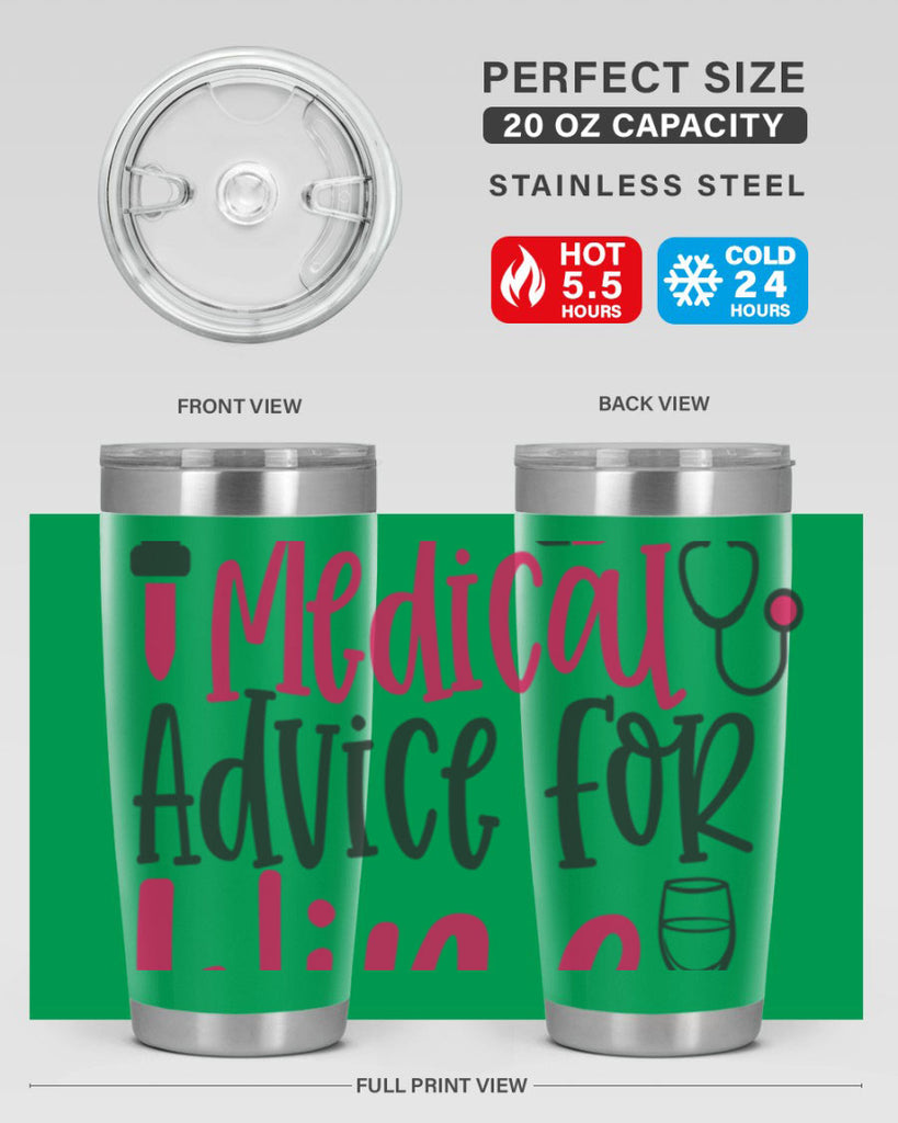 Will Trade Medical Advice for Wine Style Style 9#- nurse- tumbler