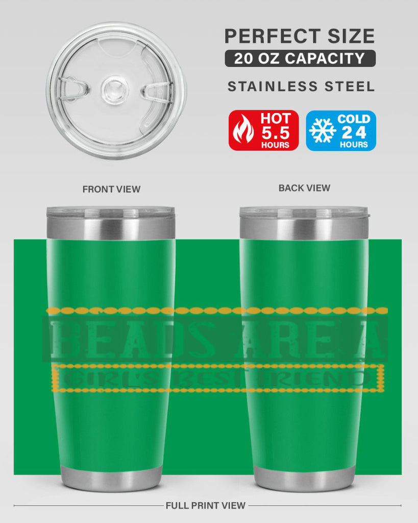 beads are a girls best friend 29#- mardi gras- Tumbler