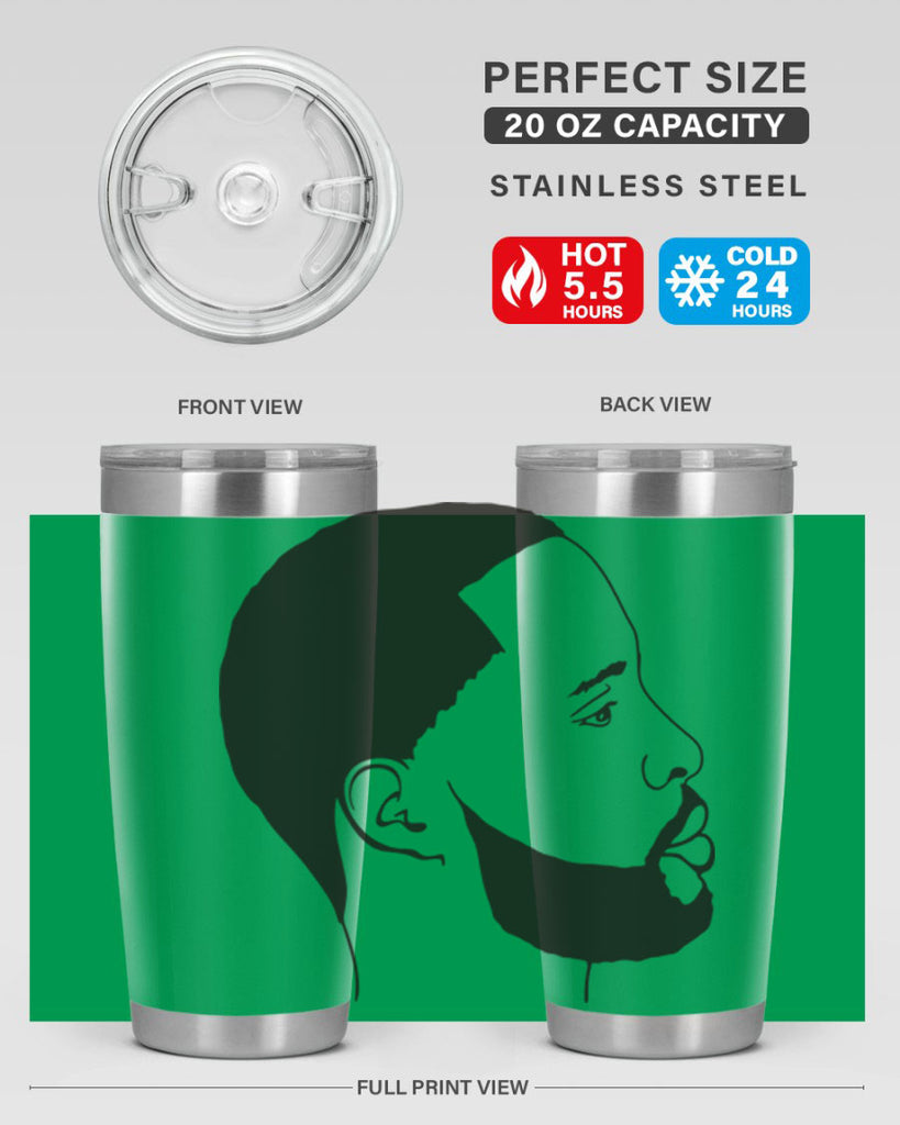 beardman 54#- black men - boys- tumbler