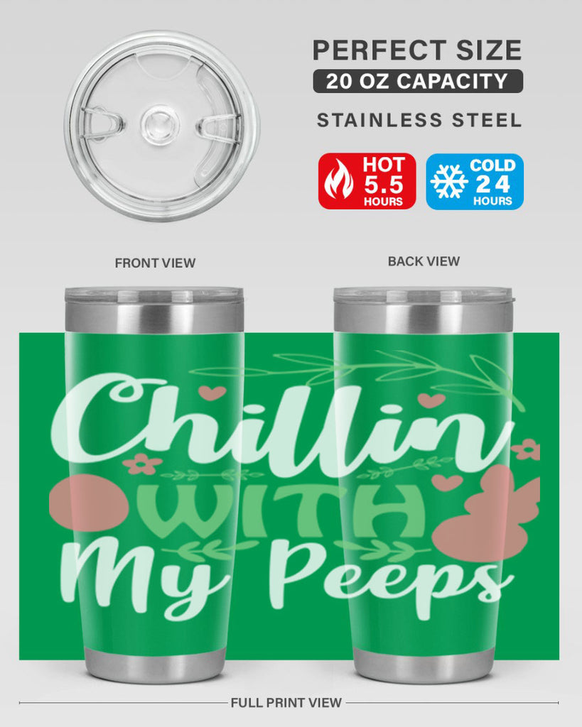 chillin with my peeps 98#- easter- Tumbler