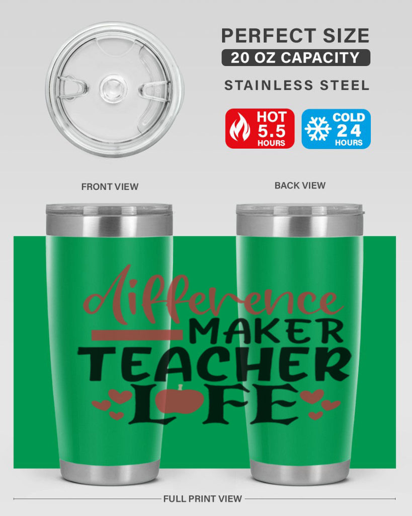 difference maker teacher life Style 118#- teacher- tumbler