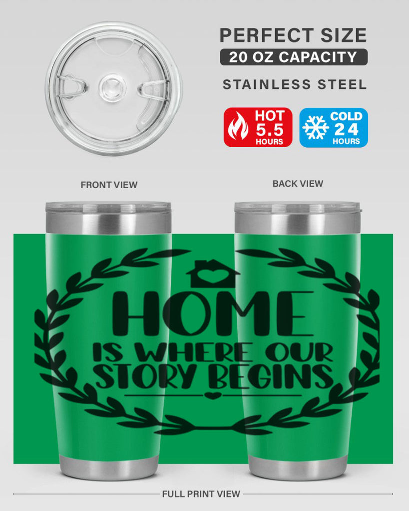 home is where our story begins 13#- home- Tumbler