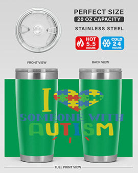 i love someone with autism Style 21#- autism- Tumbler
