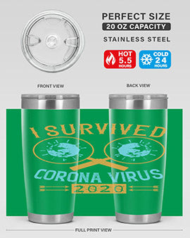 i survived corona virus Style 34#- corona virus- Tumbler