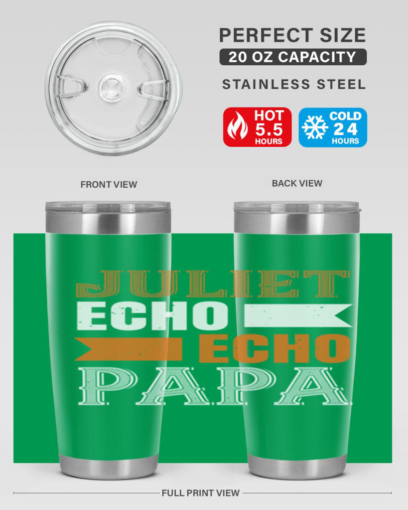 juliet echo echo papa 30#- grandpa - papa- Tumbler