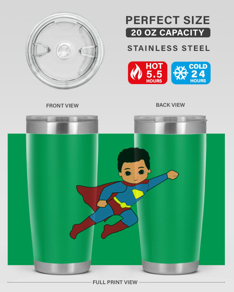 super kid 15#- black men - boys- tumbler
