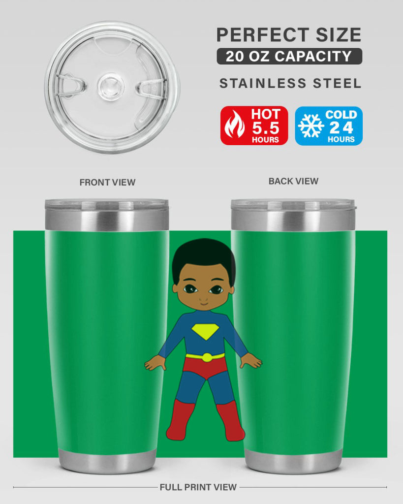 super kid 2#- black men - boys- tumbler