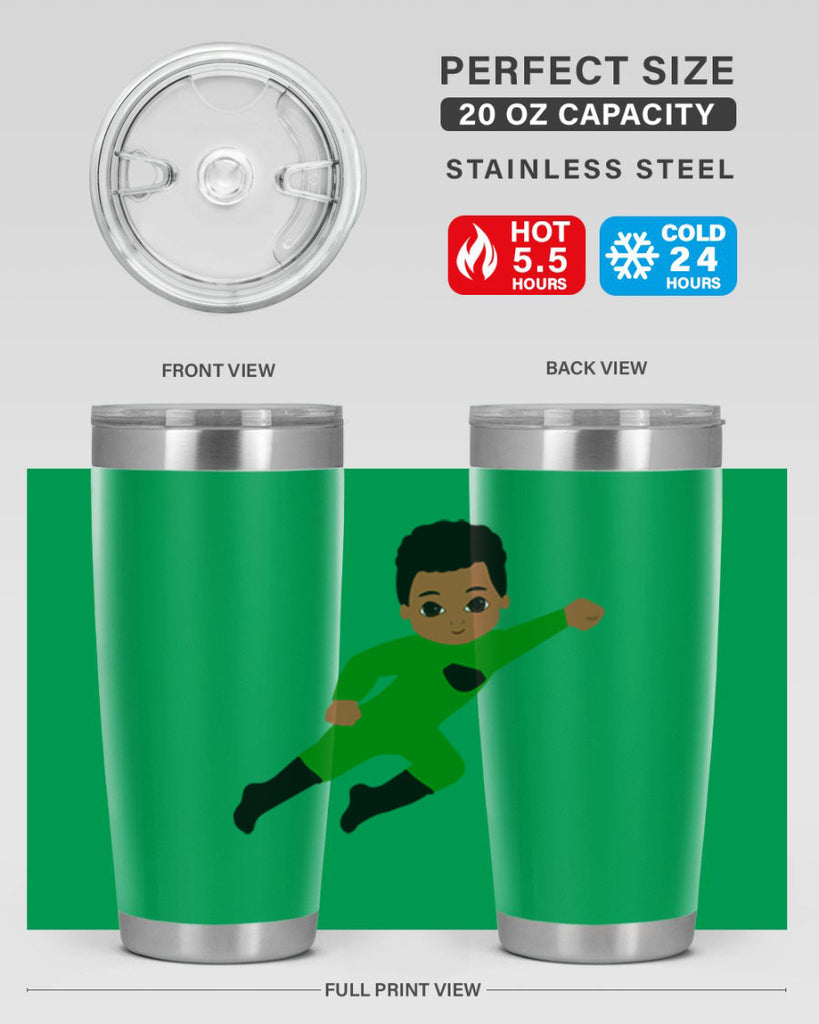 super kid 6#- black men - boys- tumbler