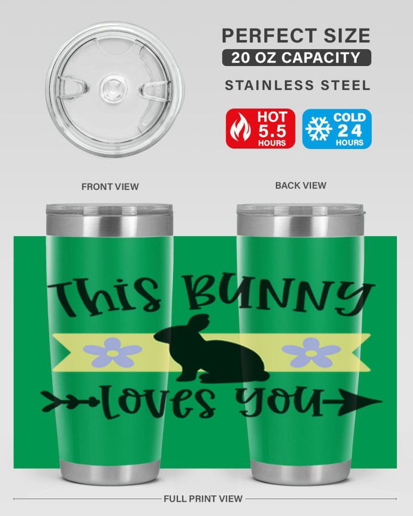this bunny loves you 10#- easter- Tumbler