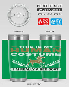 this is my human costume im really a red goat Style 1#- goat- Tumbler