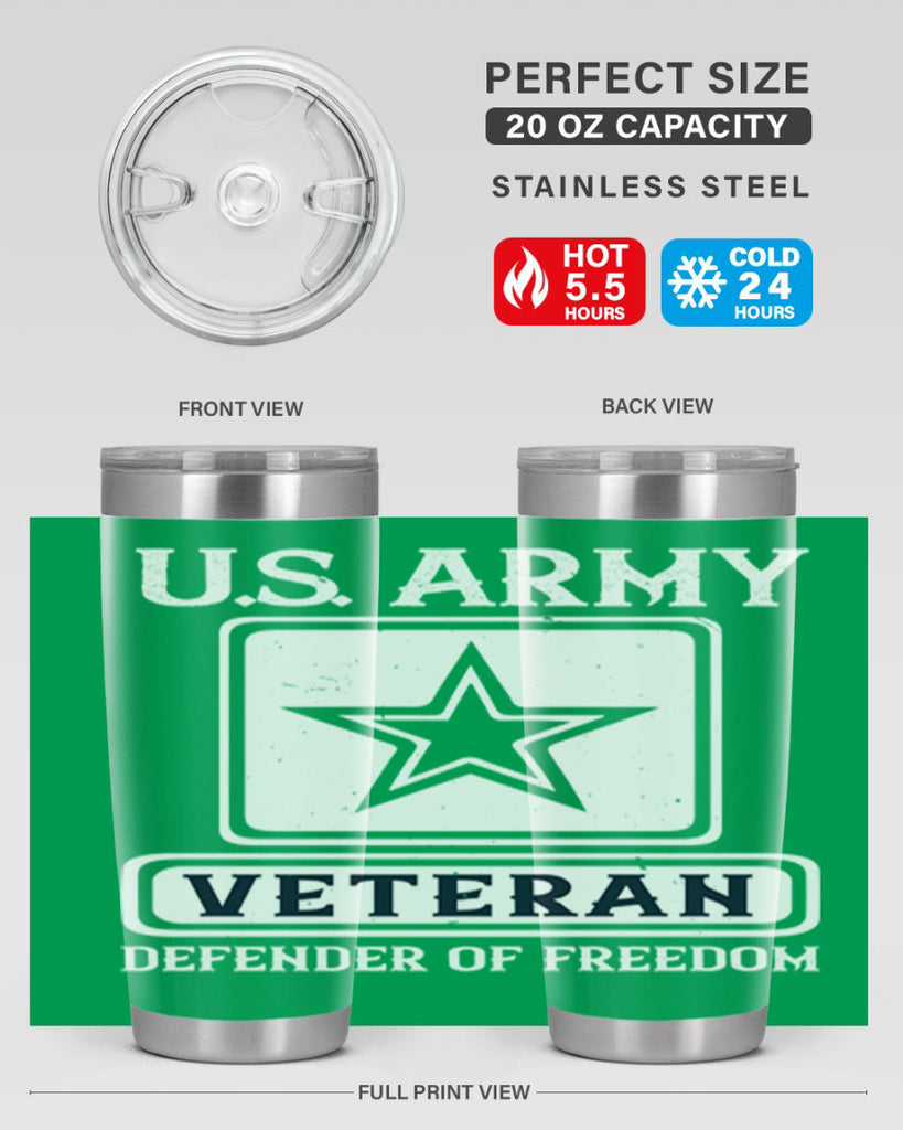 us army veteran defender of freedom 14#- Veterns Day- Tumbler