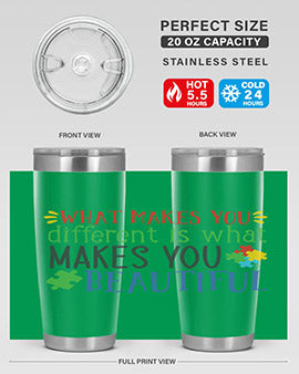 what makes you different is what makes you beautiful Style 3#- autism- Tumbler