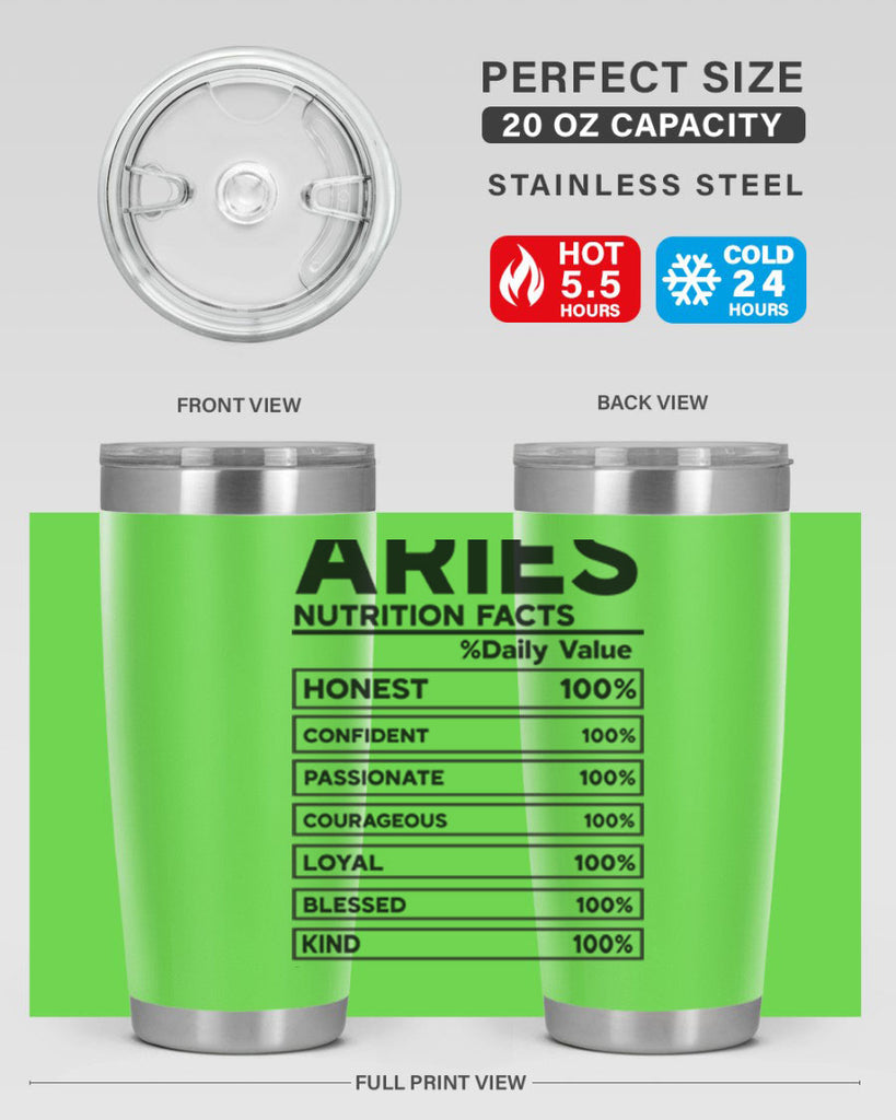 Aries Nutrition Facts 97#- zodiac- Tumbler