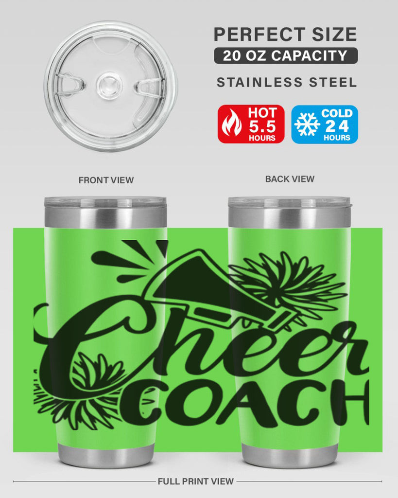 Cheer coach 1392#- cheer- Tumbler