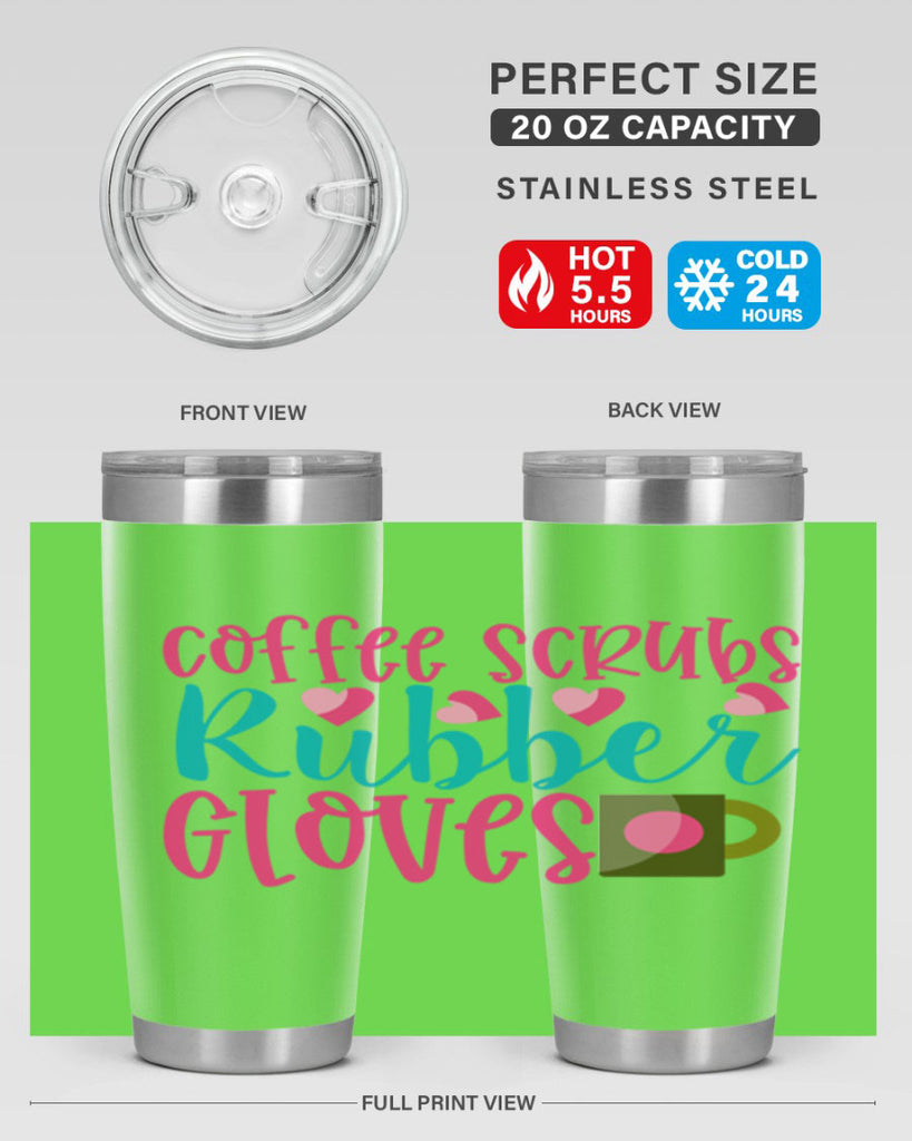 Coffee Scrubs Rubber Gloves Style Style 208#- nurse- tumbler