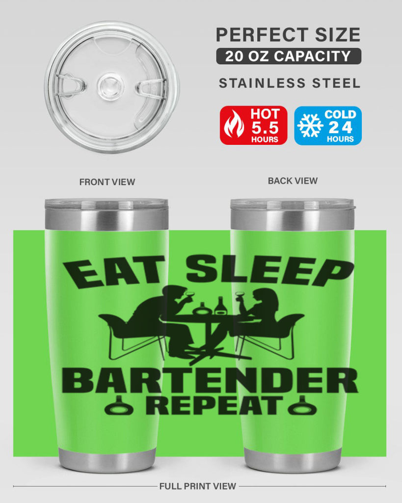 Eat sleep Style 3#- bartender- tumbler
