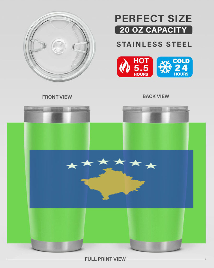 Kosovo 108#- world flags- Tumbler