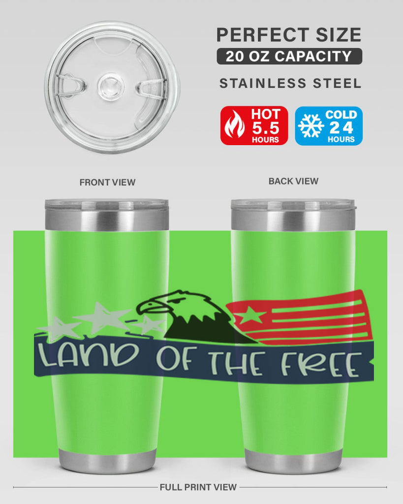Land Of The Free Style 157#- Fourt Of July- Tumbler