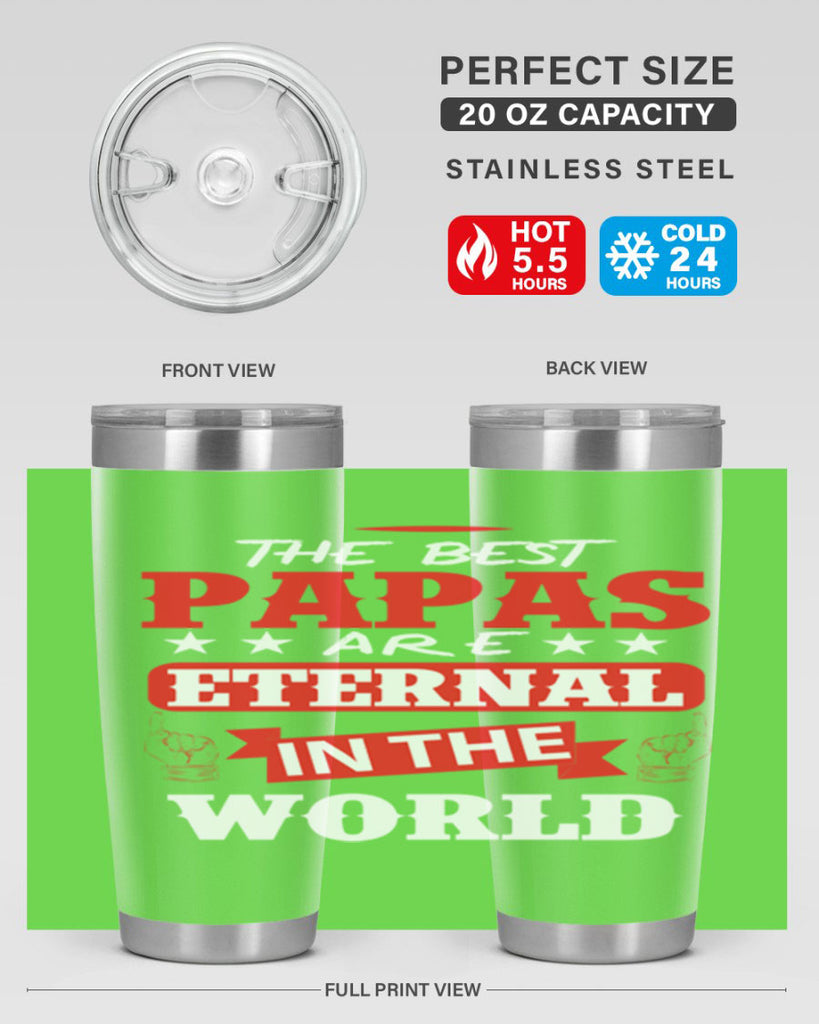 THE BEST PAPAS 108#- grandpa - papa- Tumbler