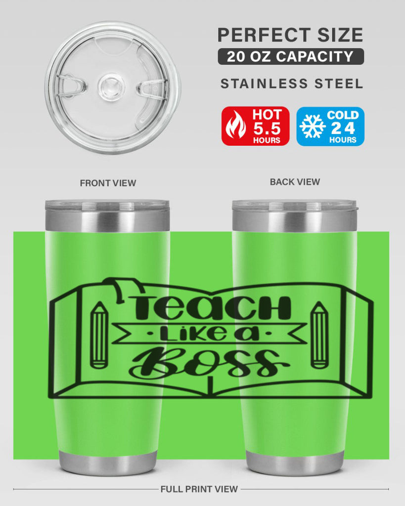 Teach Like A Boss Style 54#- teacher- tumbler
